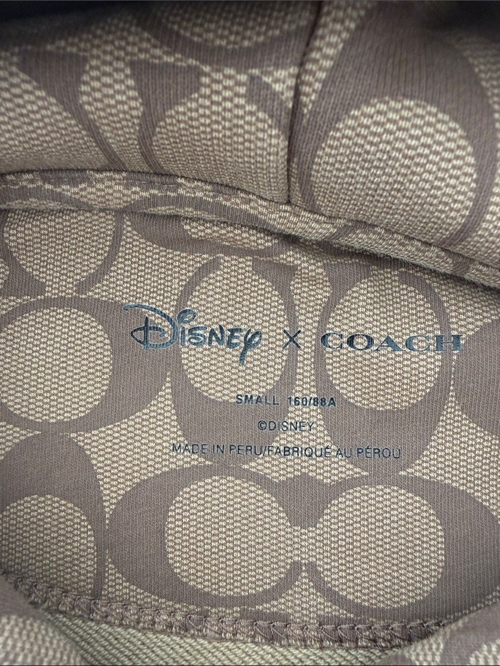 Coach Brown Signature Monogram 101 Dalmatians Graphic Hoodie - Picture 2 of 4